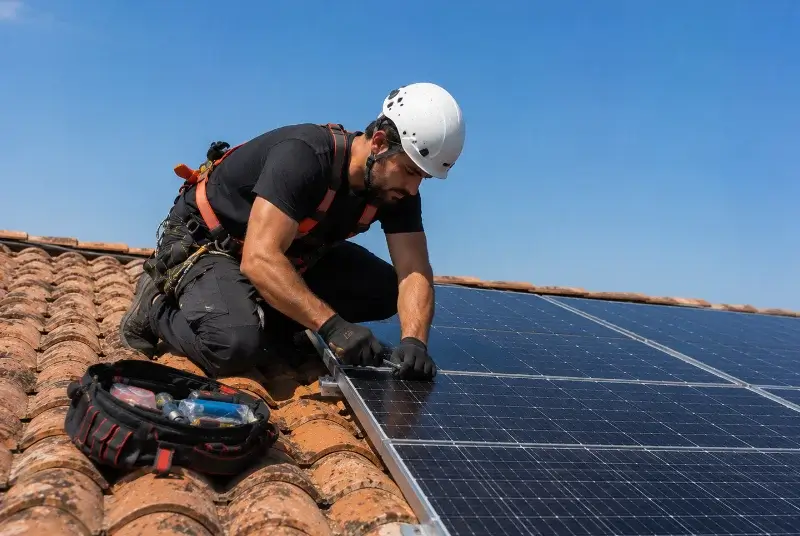 Maintenance et monitoring de panneaux solaires au Guerno