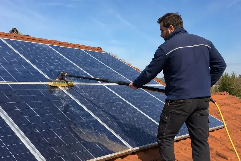 Nettoyage et entretien de panneaux solaires au Guerno
