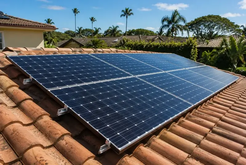 Installation de panneaux solaires au Guerno
